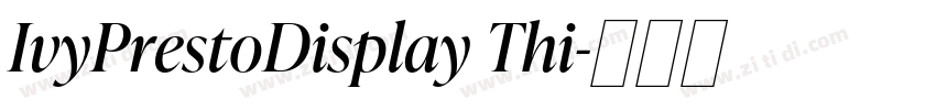 IvyPrestoDisplay Thi字体转换